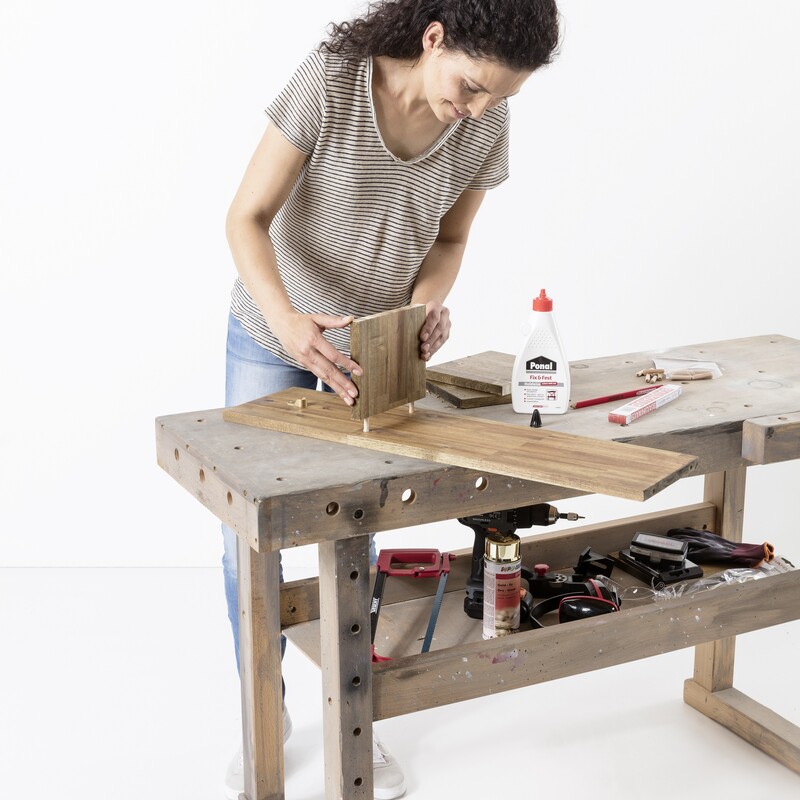 Anleitung Klorollenhalter bauen: Halter zusammensetzen