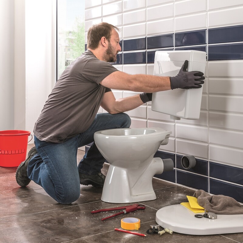 Stand-WC entfernen
