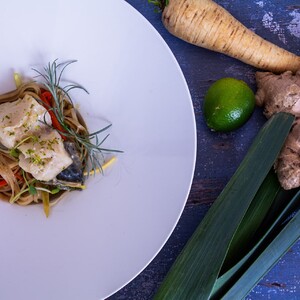 Kabeljaufilet Wurzelgemüse