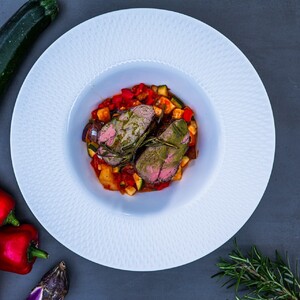 Lammhüfte auf Ratatouille-Gemüseragout