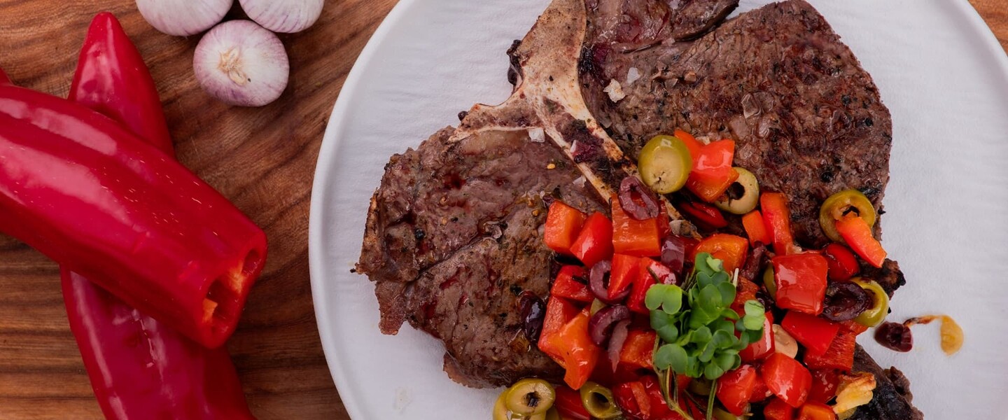 T-Bone Steak Peperonata
