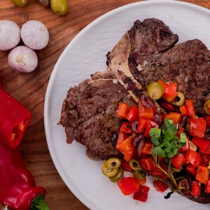 T – Bone Steak mit Peperonata