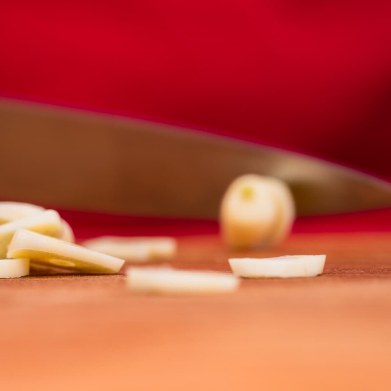 Knoblauch schneiden