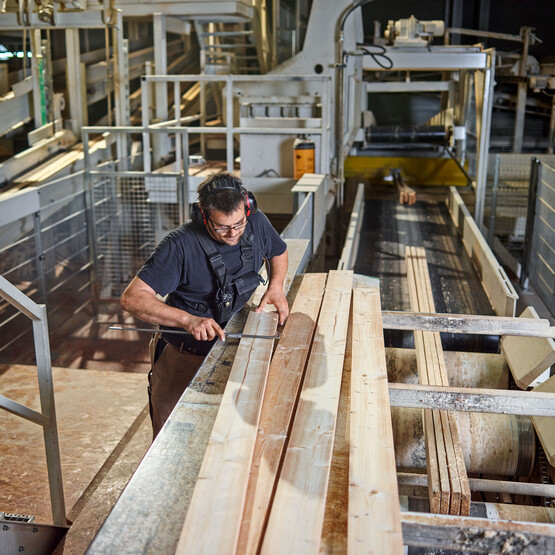 Weiterverarbeitung im Hobelwerk