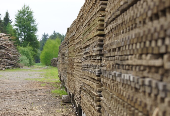 Sägewerk Holzlagerung