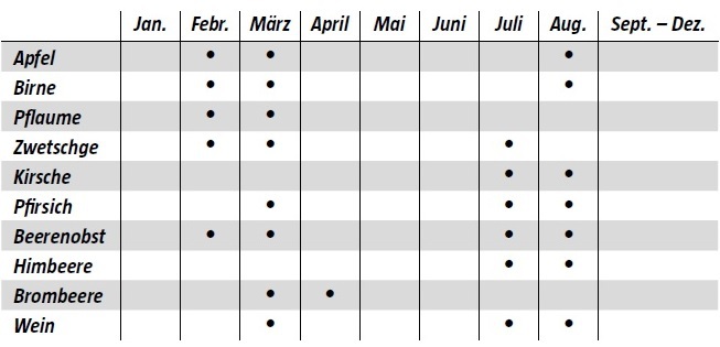 Baumschnittkalender