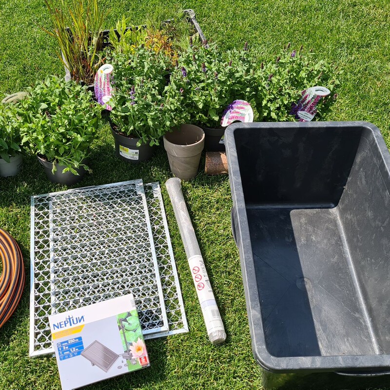 Benötigtes Material für den Wasserlauf