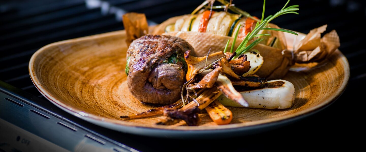 Minuten Roulade mit Fächerkartoffeln