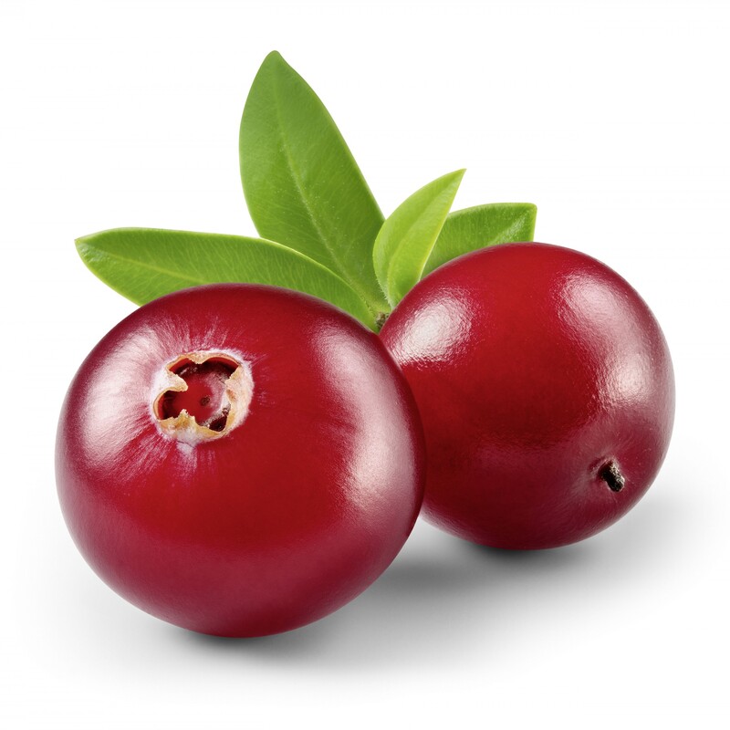 Cranberry mit Blättern