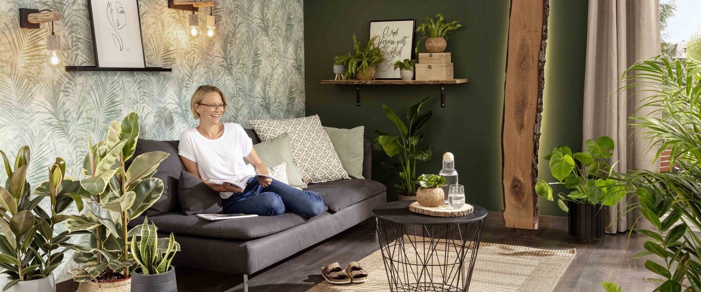 Die DIY-Lampe steht