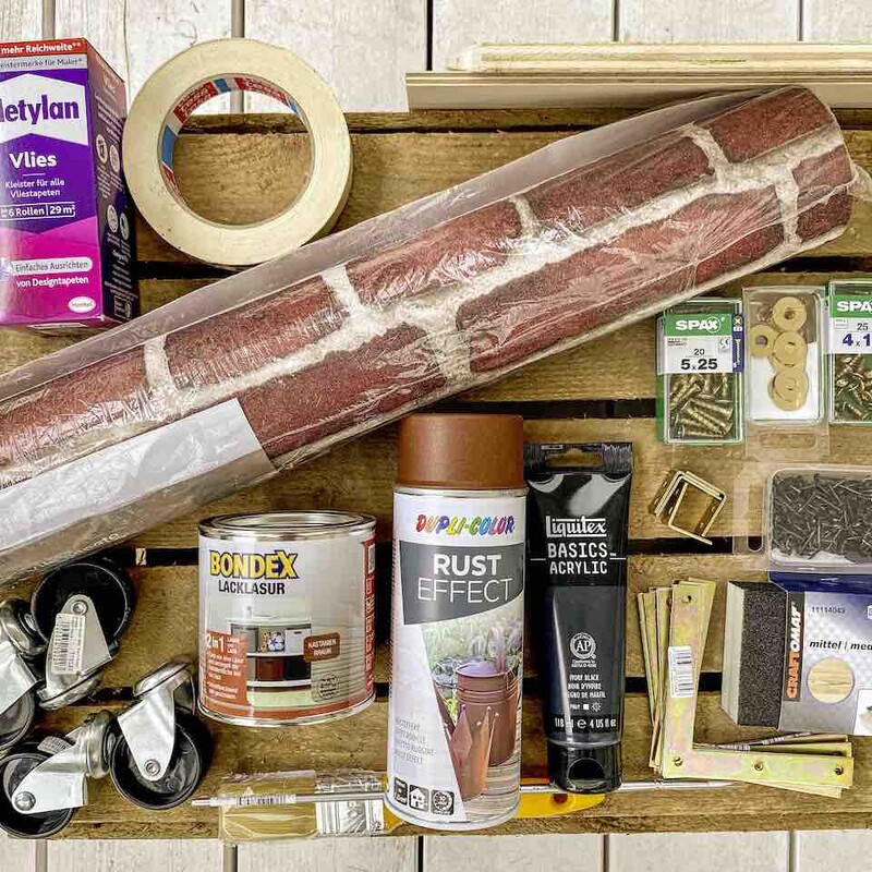 Materialsammlung DIY Beistelltisch