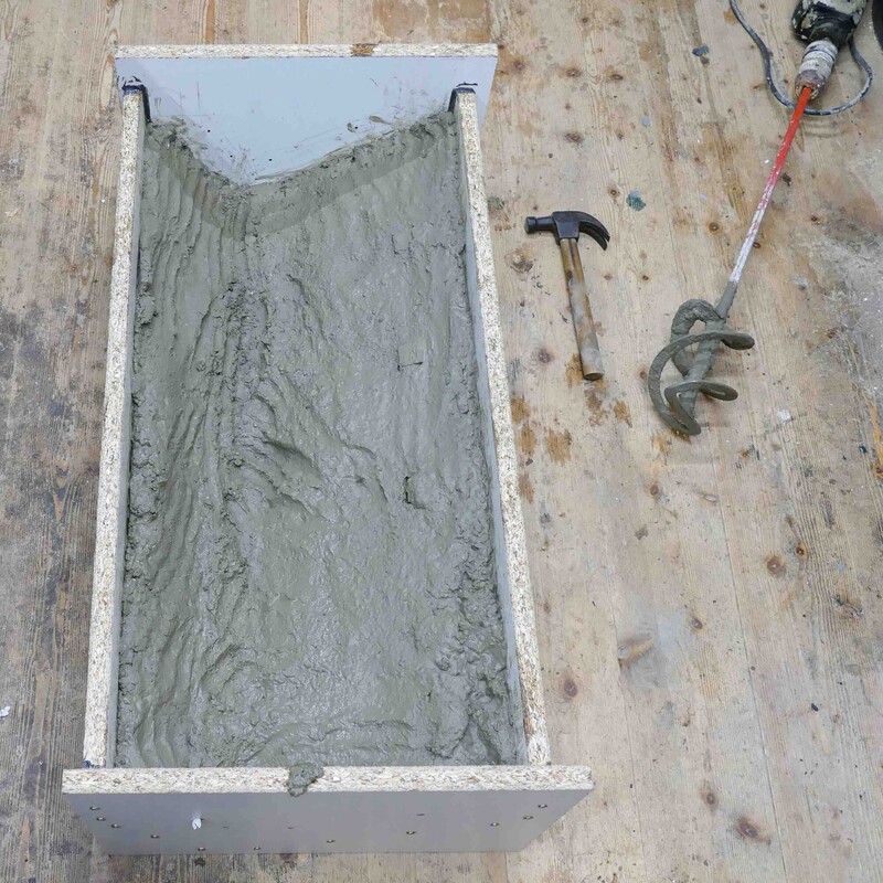 Beton final einfüllen