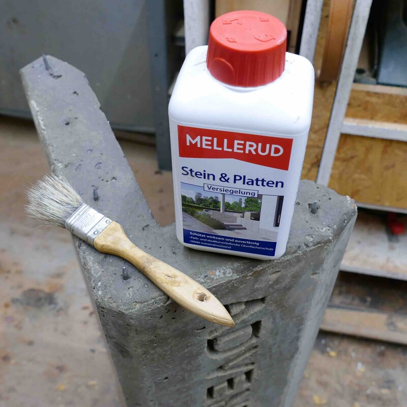 Versiegelung auf Beton-Rohling
