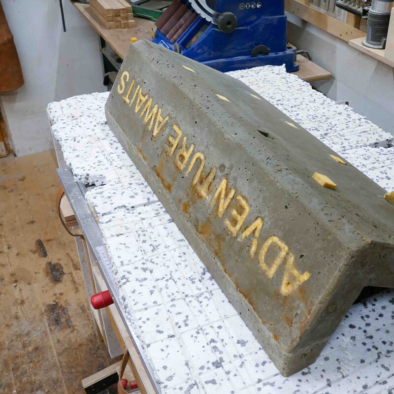 freigelegter Beton-Rohling