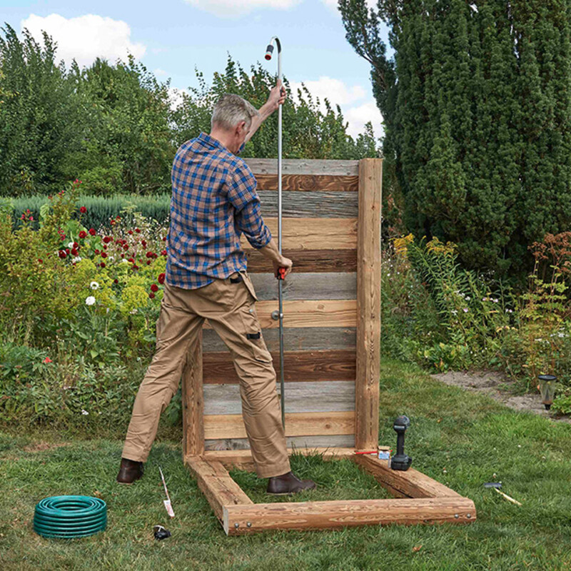 Gartendusche zusammensetzen
