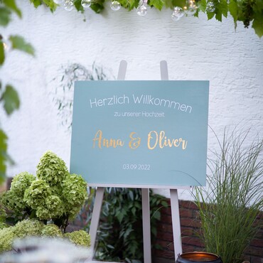 Hochzeits-Schild