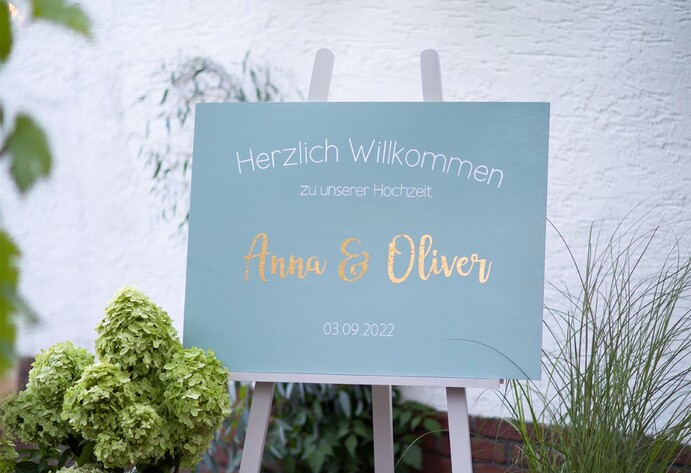 Hochzeits-Schild