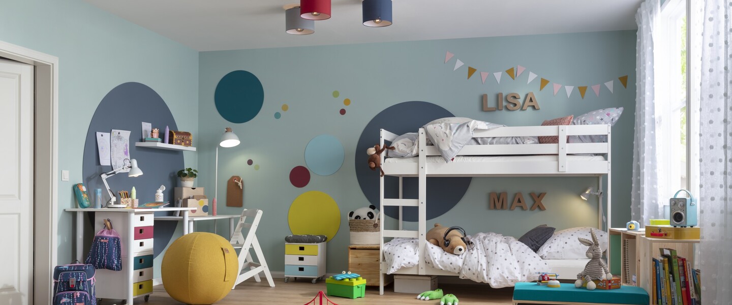 Kinderzimmer mit magnetischer Wanddeko
