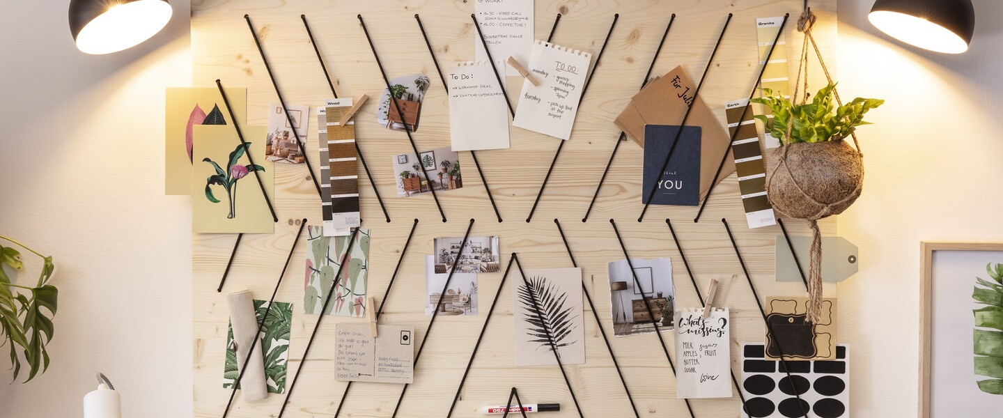 Fertiges Memoboard