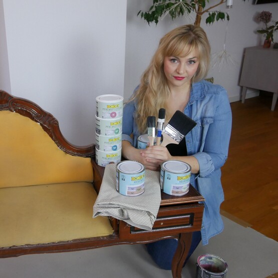 Steffi mit Kreidefarben