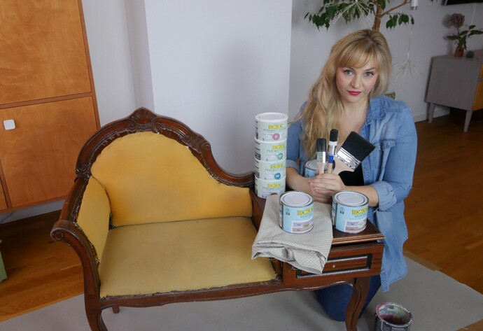 Steffi mit Kreidefarben