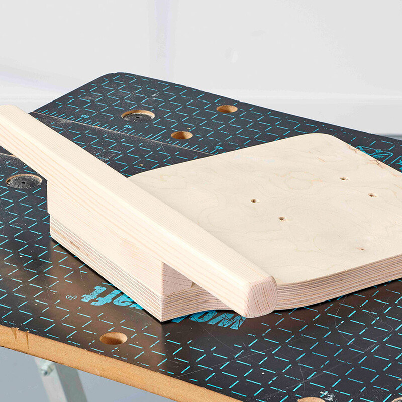 Selbstgebauter Griff für Ski-Böckl aus Holz