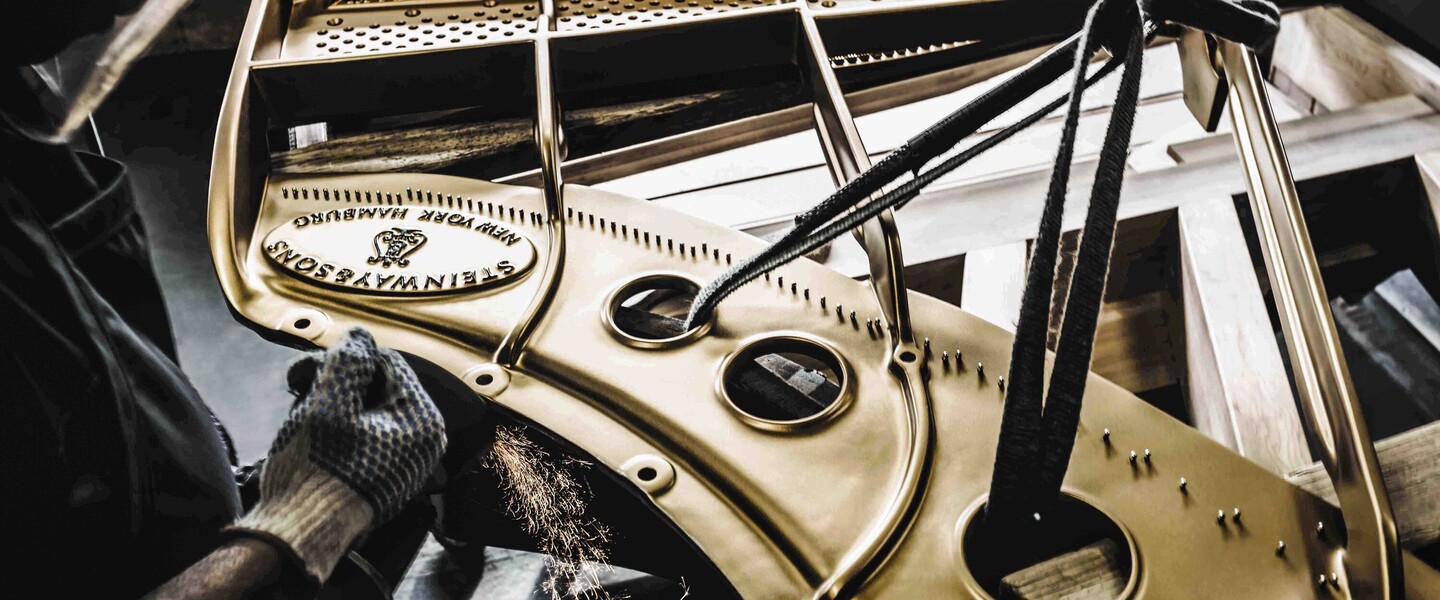 Gussplatte eines Steinway-Flügels