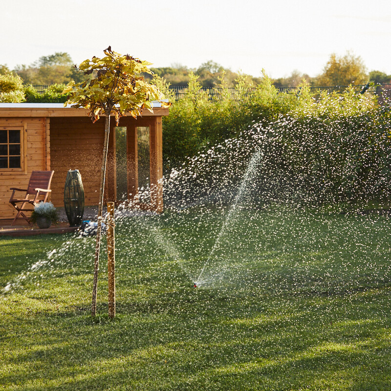 Workshop Bewässerung für den Garten: Rasen wird gewässert