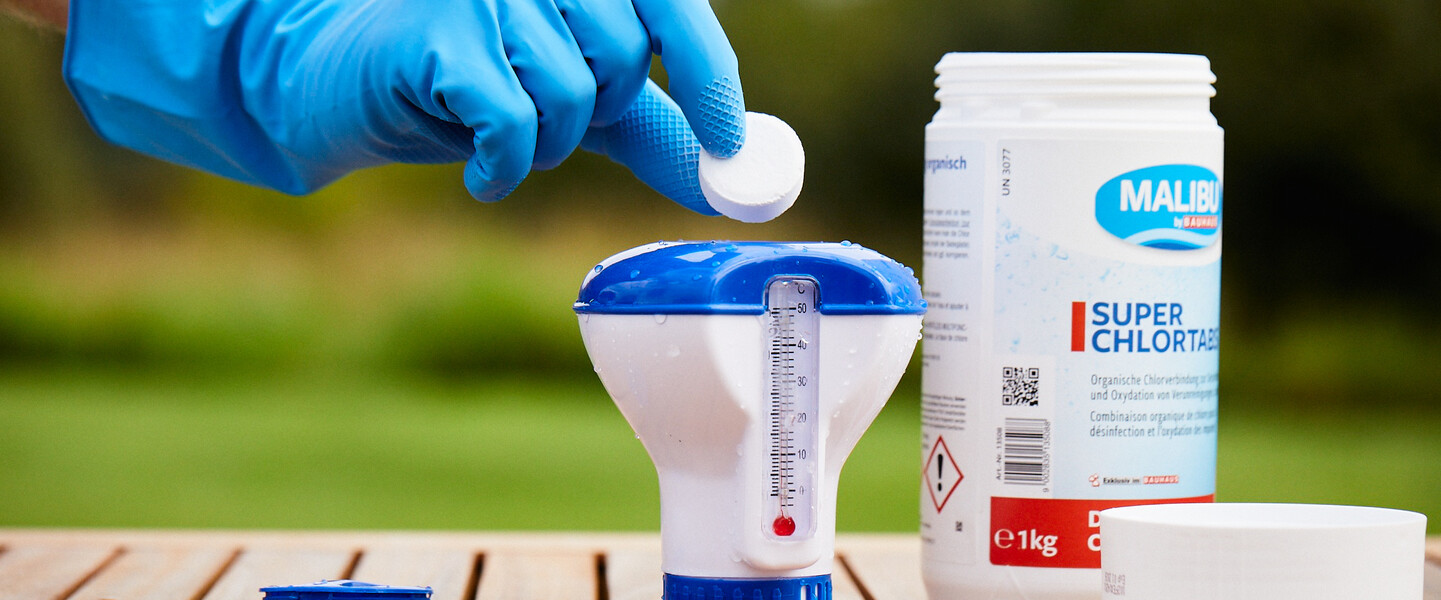 Chlortabs für gute Wasserqualität im Pool