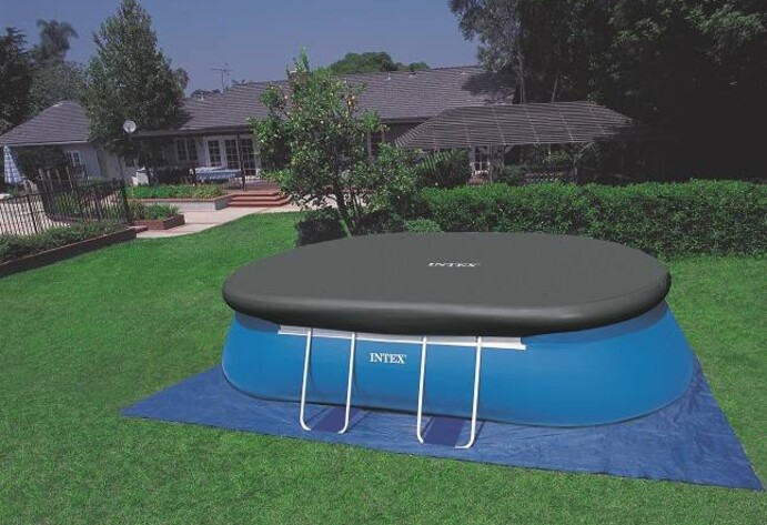 Poolabdeckung für ovalen Quick-Up Pool