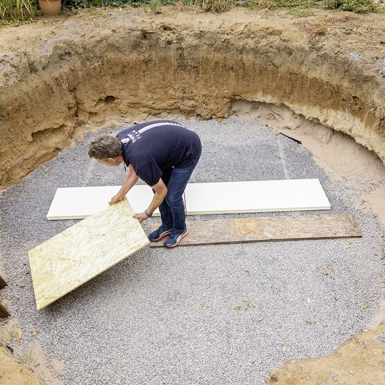 Bodenplatte für Pool bauen