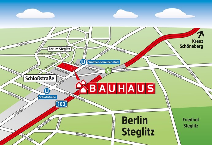Anfahrtsskizze Berlin-Steglitz