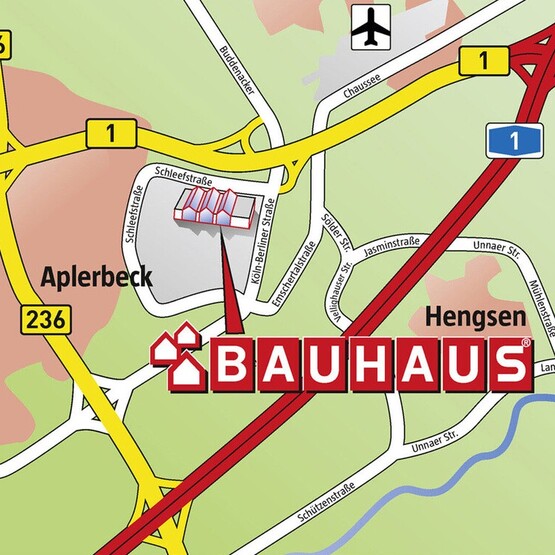 Anfahrtsskizze Dortmund-Aplerbeck