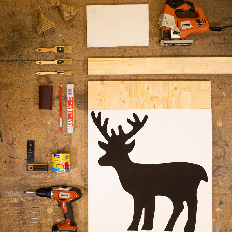 Materialliste Rentier-Adventskalender