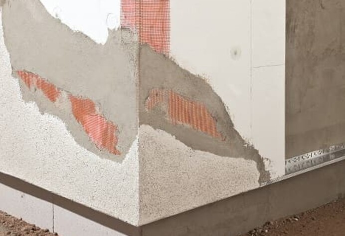 Fassadend&auml;mmung Schicht f&uuml;r Schicht