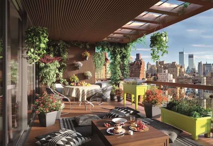 Balkon in einer Metropole