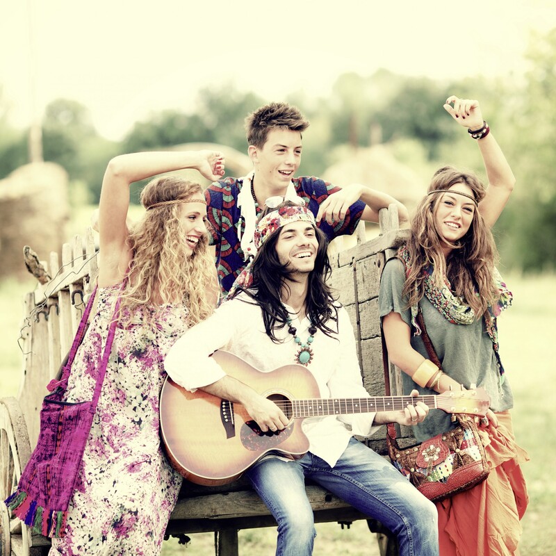 Hippies und Flower Power